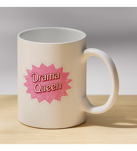 Drama Queen Yazılı Kupa - Esprili Sözlü Hediyelik Kahve Kupası