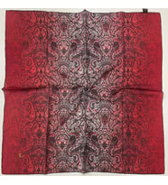 Mandala Desen Elegante Seri Eşarp Eşarp Askısı ile Birlikte 100x100 cm Kırmızı K