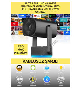 Taşınabilir 1080P Kablosuz Projektör, Android WiFi ve Bluetooth ile Sinema Keyfi