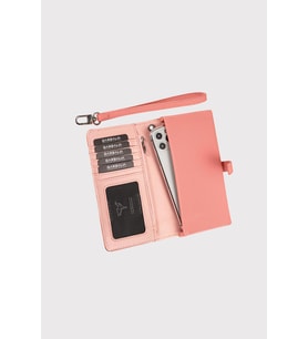 Garbalia Astana Kemer Kilitli Fermuarlı Bilek Askılı Telefon Bölmeli Pike Desen Kadın Cüzdanı Pudra