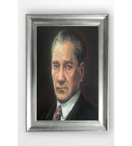 Gümüş Çerçeveli Atatürk Tablo cv889