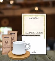 Kutupkitap Bambu Fincan Türk Kahvesi Kişiye Özel Hastalık Hastası Moliere Kitap Hediye Seti