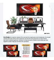 DERİ ÜZERİ UV BASKILI ÇERÇEVELİ MAKAM ATATÜRK PANOSU 9-60*120