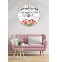 Bilge Retro Tasarımlı Duvar Saati 35x35cm (Baskılı)