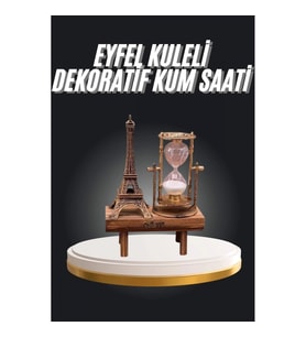 Mey İthalat® Eyfel Kuleli Kum Saati Dekoratif Hediyelik Eşya Retro Eyfel Kulesi