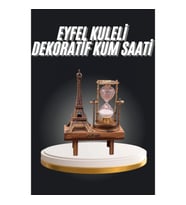 Mey İthalat® Eyfel Kuleli Kum Saati Dekoratif Hediyelik Eşya Retro Eyfel Kulesi