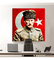 Atatürk Mustafa Kemal Kanvas Tablo Resmi Kurumlar Okullar