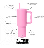 Lexroo Trek Yan Saplı Termos 1,18 Litre - Dragon Fruit