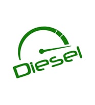 2 Adet Diesel Depo Kapağı Sticker Çıkartma 10cmx7cm YEşil