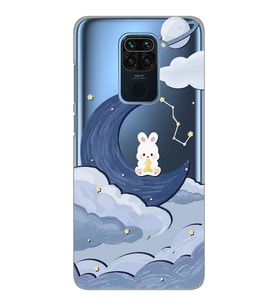Xiaomi Redmi Note 9 Uyumlu Sevimli Ayıcık Desenli Şeffaf Telefon Kılıfı