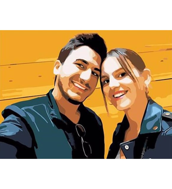 Özel Yapım Sayılarla Boyama Seti(60x75 cm Tuval Şasesine Gerili)