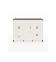Arges Dolap 12 Raflı 2 Çekmeceli 7 Kapaklı 220x30x163 Antrasit-Aytaşı