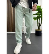 Erkek Düz Jogger Pantolon Yeşil Edw451