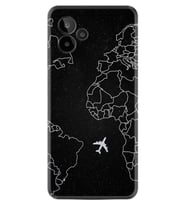 General Mobile GM 24 Pro Kılıf Resimli Desenli Silikon Platinium Series Black Plane 1868