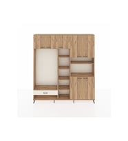 Arges Dolap 11 Raflı Tek Çekmeceli 7 Kapaklı 220x30x243 Çam-Çam/Aytaşı