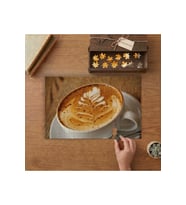 Latte Yaprak Desenli Kahve Tasarımı 240 parça Ahşap Puzzle Ahşap Kutuda MP01608
