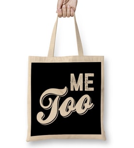 Me Too Bold Caligraphy Bez Çanta Uzun Saplı