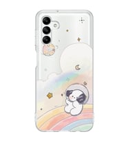 Samsung Galaxy A04S Uyumlu Sevimli Köpek Desenli Şeffaf Telefon Kılıfı