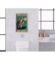 BK Home Banyo Tuvalet Dekoratif Retro Ahşap Tablo-3