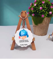 Uluslararası İlişkiler Uzmanı Ahşap Anahtarlık