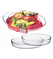 Paşabahçe Clasıc Borcam Oval Tepsi Seti 2Li 159033 1550cc+3200cc