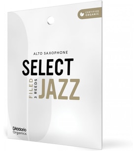 D'Addario ORSF03ASX2S Organic Select Jazz Filed Alto Saksafon Kamışı No: 2 Soft (Profesyonel/Caz) - 3'lü Paket Kimyasalsız Organik Tarım Sertifikalı, Parlak ve Net Ton