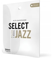 D'Addario ORSF03ASX2S Organic Select Jazz Filed Alto Saksafon Kamışı No: 2 Soft (Profesyonel/Caz) - 3'lü Paket Kimyasalsız Organik Tarım Sertifikalı, Parlak ve Net Ton