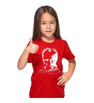 Sıfır Yaka T-Shirt - %100 Pamuk Çocuk Atatürk Baskılı (Kırmızı)