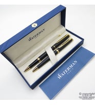 Waterman Hemisphere Mat Siyah GT Roller Kalem + Tükenmez Kalem Set  İsme Özel Kalem  Hediye Kalem