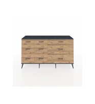 Kronos Konsol 9 Çekmeceli  176x59x99 Çam-Antrasit/Çam
