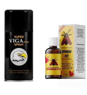 1 KUTU VİGA 50000 YÜKSEK KALİTE GECİKTİRİCİ SPREY + Spanish Fly Bayan Uyarıcı(İstek Arttırıcı) Damla