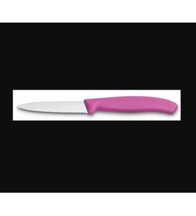 Mutfak SwissClassic 8cm Tırtıklı Soyma Bıçağı Pembe Sivri
