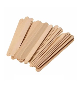 Epoksi Karıştırma Çubuğu Ahşap Dil Basma Çubuğu Naturel 100 Lü 14 CM