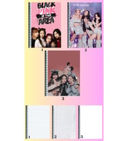 BlackpinkA4 defter 3 adet çizgili + kareli + çizgisiz büyük boy 21*29 cm süper set