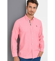 G674 DEWBERRY ERKEK GÖMLEK-PEMBE