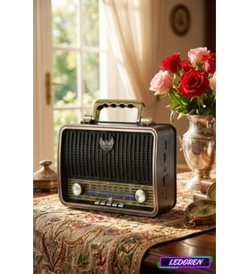 Md-1909Bt Usb Sd Mp3 Bluetooth Şarjlı Nostaljik Radyo