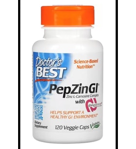 Doctor’s Best PepZin GI  Zinc-L-Carnosine Complex  120 Veggie Capsul. USA.3948 (Renksiz)