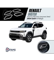 Renault Duster 2024 üzeri 4 Prç Krom İç Kapı Kolu Çerçevesi P.Çelik (Mat)
