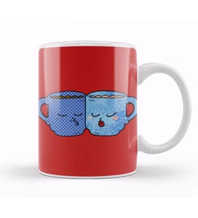 Funny Coffee DrinKs Art Lover Gift Quote   Vintage Retro Rainbow Style Kupa Bardak Porselen