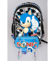 LİSANSLI SONIC OKUL ÇANTASI , KALEM ÇANTASI,MİNİ KIRTASİYE SETİ KURŞUN KALEM,SİLGİ VE KALEMTRAŞ