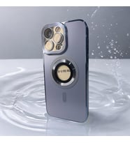 iPhone 15 Pro Max magsafe özellikli klasik kaliteli silikon telefon kılıfı (Mavi)