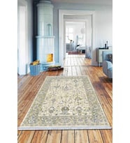 Yeşil Çerçeveli Dokuma Pamuk Taban Kaymaz Kilim KLM024