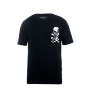 Bonesmen Yuvarlak Yaka T-shirt DOUBLE SKULL (Siyah)