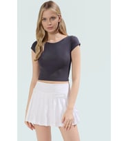 Kadın Kolsuz Örme Bluz Renk Basic Fitted Crop Bisiklet Yaka Konforlu Kesim Özel Tasarım