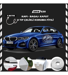Bmw G20 Oto Araç Kapı Koruma Fitili 5metre Parlak Beyaz Renk