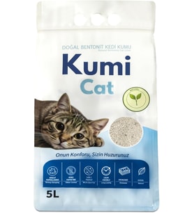 Eko-Premium Saf Dokunuş Kokusuz Naturel Kedi Kumu, Alerji Dostu Güçlü Topaklanan Bentonit (%99.5 Tozsuz), 5 L