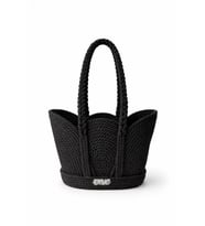 Roperast Onyx Black El Yapımı Halat Tasarım Çanta  Siyah Küçük Boy