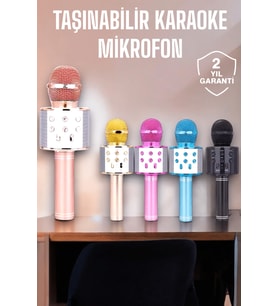 Taşınabilir Bluetooth Karaoke Mikrofon: Hafıza Kart Girişli, Etkileyici Performans
