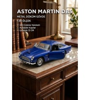 Aston Martin DB5 1:38 Ölçek Metal Çek Bırak Model Araba - Açılabilir Kapılar (13 cm)