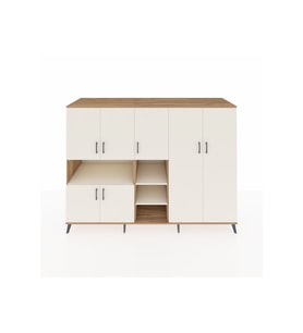 Kronos Dolap 13 Raflı 7 Kapaklı 220x59x163 Çam-Aytaşı
